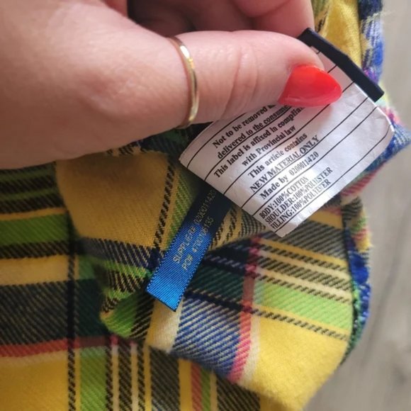 Rare Polo Raph Lauren Plaid Quarter Zip Button up shirt with quilted material XL - Picture 7 of 9